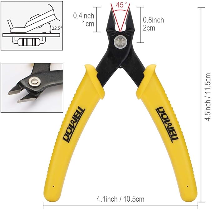 DOWELL Micro Cutter Flush Cutter Soft Wire Cutters Professional Cutting Copper And Aluminum Wire Cables