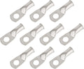 10pcs 6 AWG-5/16(M8) Tinned Copper Ring Terminals Battery Lugs, Heavy Duty Wire Lugs, Battery Cable Connectors