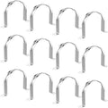 12Pcs 4 3/4Inch (120mm) 304 Stainless Steel Conduit Clamps, U-Tube Strap Pipe Clamp 2 Hole Strap U Bracket Rigid Pipe Metal Conduit Strap Tension Clips U-tube Clamp