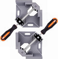 2pcs Corner Clamp - Right Angle 90 Degree Wood Clamps For Woodworking, With Adjustable Swing Jaw Aluminum Alloy Frame, For Welding, DIY Woodworking