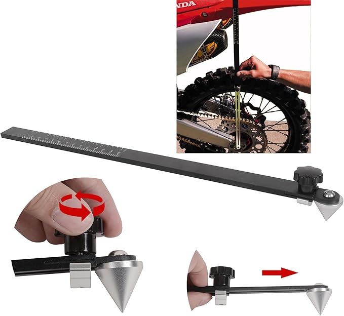 Sliding Sag Scale, Dirt Bike Rear Shock Sag Tool Aluminum Suspension Sag Setting Tool