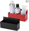Mayouko 2PCS Magnetic Aerosol Spray Can Holder, 8.3" x 3" x 4.4", Magnet Toolbox Bottle Holder, Toolbox Storage Shelf for Chest, Garage, Workspace, Black&Red