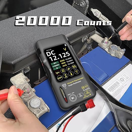 BSIDE Thermal Imaging Camera Multimeter 320×320 Resolution with 20000 Words Multimeter Function 3.98'' Touchscreen 25Hz Infrared Thermal Camera (-20-550℃) 15 Thermal Palettes TRMS Auto-Ranging Tester