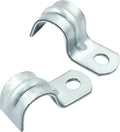 Biaungdo 30 Pcs M12 Rigid Pipe Strap, 1/2 Inch Zinc Plated Steel One Hole Strap Bracket Pipe Clamps Heavy Duty Conduit Clamps Tension Tube Clip Cable Clamp Hanger for Conduit, Pipe Fixing