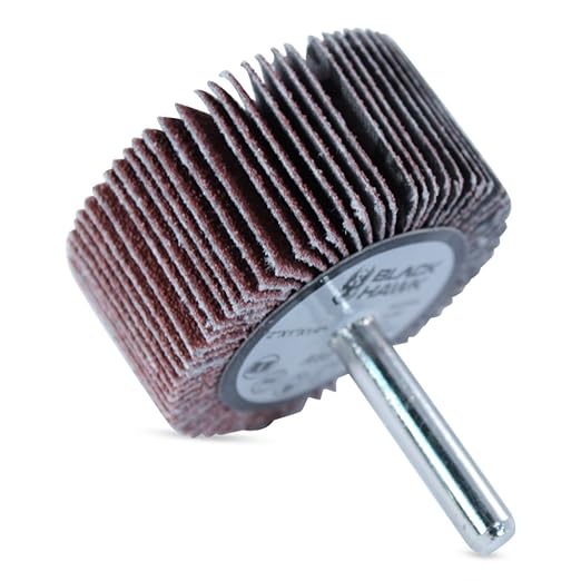 BHA Aluminum Oxide Shank Mounted Flap Wheels, 2” x 1” x 1/4”, 40 Grit - 5 Pack