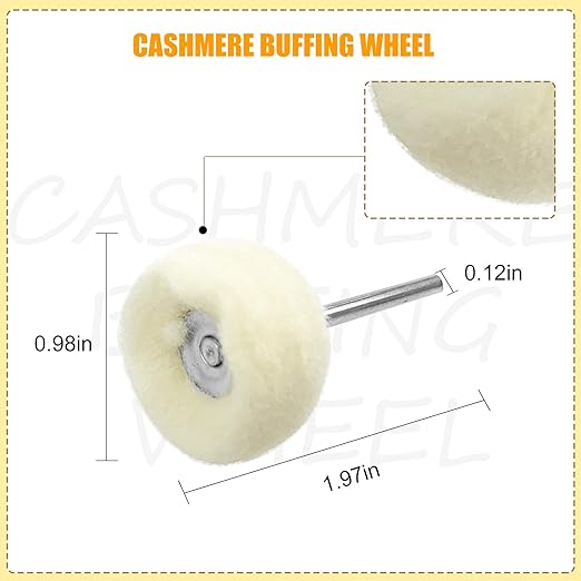 10pcs 1/8inch Cashmere Polishing Buffing Wheel for Dremel Polishing Kit - Polishing Wheel or Silver Polish Wheel - Watch Polishing Kit - Jewelry Buffer Dremel