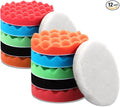 BBTO 12 Pieces Buffing Polishing Pads 6 Inch Compound Buffing Sponge Pads Cutting Polishing Kit for Car Buffer Compounding and Waxing