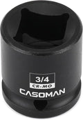 CASOMAN 1/2"Drive 3/4" Budd Wheel Impact Socket, 4-Point Square Socket, CR-MO