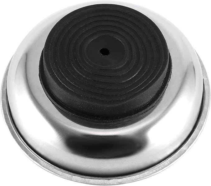 FUNSUEI 9 Packs 3/4/6 Inches Magnetic Tray Set, Stainless Steel Magnetic Bowl, Round Magnetic Parts Tray for Pins, Screws, Bolts, Nuts, Small Parts