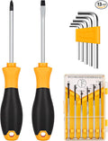 13pcs General Household Tool Set, Includes Precision Screwdrivers, Hex Key, Crosshead Screwdriver, Flat-head Screwdriver, Suitable for Daily Use