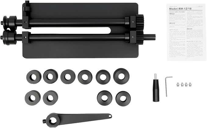 Sheet Metal Bead Roller Machine, 12inch Gear Drive Bench 6 Dies Set, Bending Machine Manual Bead Roller, Slip Rolling Bending Machine Sheet Metal Roller for Car Floors Trunk Floors Automotive Industry