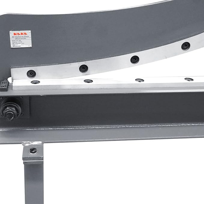 KAKA INDUSTRIAL Guillotine Metal Shear, 39-Inch Cutting Capacity, 16 Gauge HS-40 Sheet Metal Cutter with Stand for Industrial Fabrication