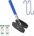 Brake Caliper Compression Tool, Caliper Piston Compressor Tool, Brake Pad Spreader, 5 in 1 Universal 360° Ratcheting System with 2 Brake Caliper Hooks, 2 Brake Disc Lubricant