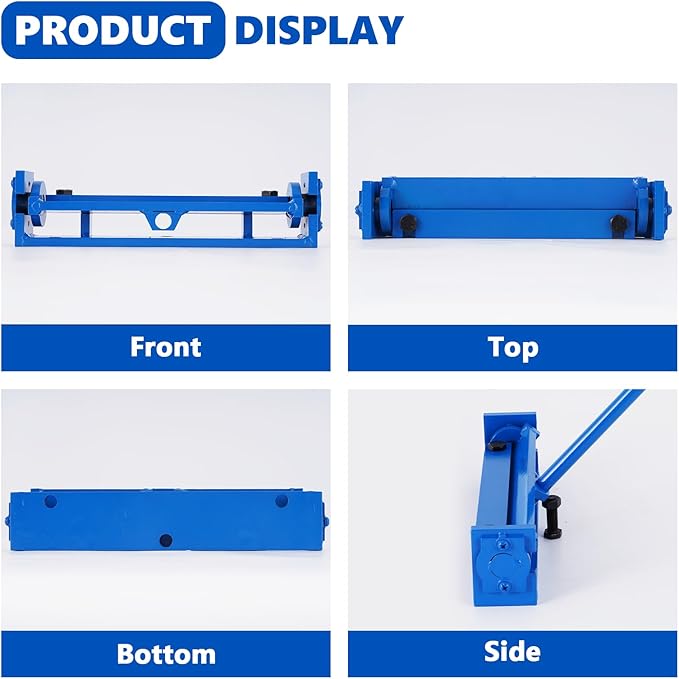 MXBAOHENG Sheet Metal Bender Manual Brake Bender Hand Bending Machine, Roof Metal Folding Tools for Thin Iron, Stainless Steel, Aluminum, Copper Plates (200mm)