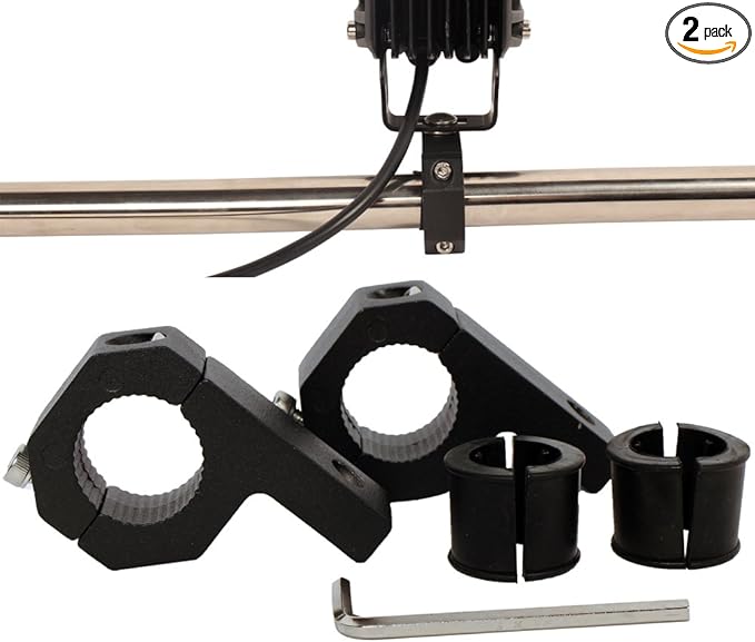 Bar Clamps 3/4 inch, Light Mount Brackets for 0.75" (19mm) Tube Clamp (Pack of 2)