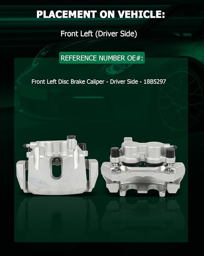 SCITOO Front Left Brake Caliper With Bracket 18B5297 Compatible For Dodge For Durango 2011-2018 For Jeep For Grand Cherokee 2011-2017