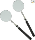 Round Telescopic Inspection Mirror, 85mm Area, Checking Tool for Vehicle, Observing Eyelashes, Mouth and Other Small Parts - Extended Large Mirror (2 PCS)
