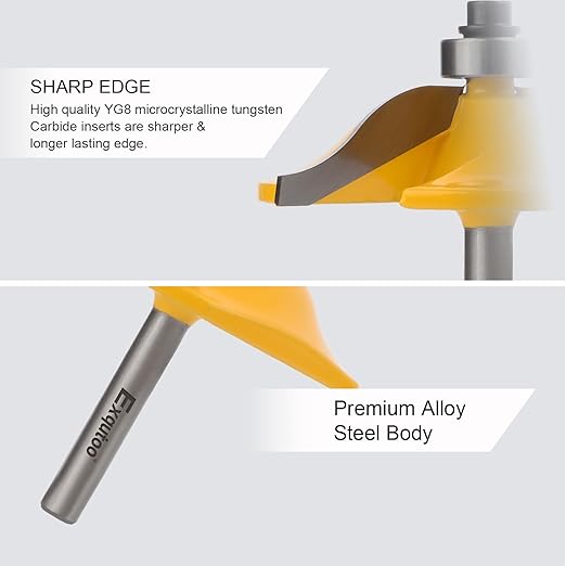 1PCS 1/4" Shank 2-1/2" Diameter Raised Panel Cabinet Door Making Router Bit Woodworking Tools Door & Window Router Bit