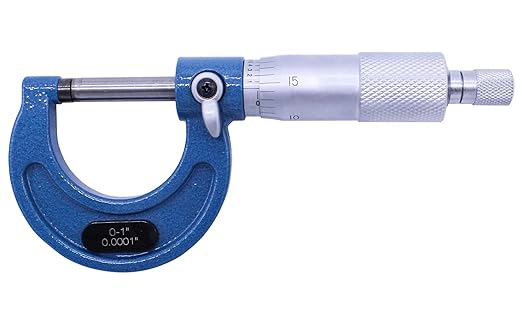 4Pcs Outside Micrometer Set 0-1", 1-2", 2-3", 3-4",0.0001" Graduation, Precision Tools for Machinists