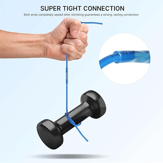 Kuject 260PCS Heat Shrink Wire Connectors, Multipurpose Electrical Wire Connectors Kit, Waterproof Solder Seal Terminal Connectors, Insulated Spade Crimp Ring Butt Splice Connectors for Marine Truck
