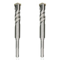 2-Piece 3/4" SDS Plus Drill Bits Rotary Hammer Drill Bit Set, Carbide Tipped for Drilling Concrete Cement Porcelain Tiles Ceramic Pots Stone Brick, Diameter 20mm, 160mm Long, SDS Plus Shank.