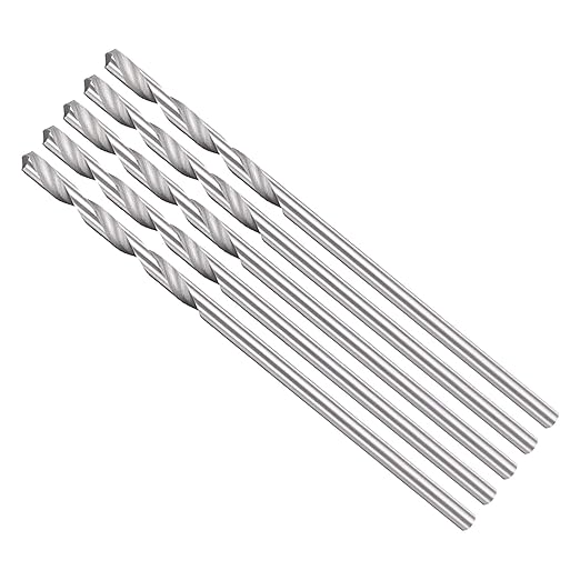 Drill Bit, 1.6mm Cutting Diameter, 4241 HSS 118° Cutting Angle Uncoated Bright Versatile Jobber Bits - (Applications: for Drilling Plastic Wood Soft Metal), 5-Pieces