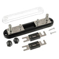 BOJACK ANL Fuse Holder with 600 Amp ANL Fuse, ANL Fuse Block with 2 Pieces 600A ANL Fuse, M10 Stud Terminals Maximum Current 750A, for Trucks, Cars, Ships, etc.