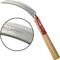 KEYI EYI Grass Sickle,Saw Tooth Sickle, Hand held Sickle Tool,Harvest Sickle with Wooden Handle, Light Serration, 6.6-Inch Stainless Steel Blade
