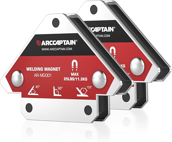 ARCCAPTAIN Welding Magnets 2pcs 25LB Welding Magnet Set, Magnetic Welding Holder, Holding Power Welding Accessories