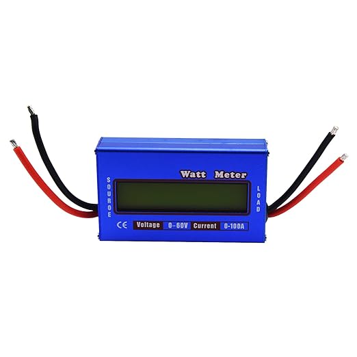 Blomiky from 4.8V to 60V 100A Voltage Tester Battery Power Consumption Performance Analyzer Monitor with Backlight Digital LCD Screen for Solar RC Voltage Current Discharge Watt Meter