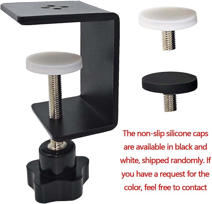2 Pack Heavy Duty C Clamp & Desk Clamp | Wide Jaw Metal Woodworking Clamps, Adjustable Shelf Clamps for Desk Extension/Panel Work (Sturdy Multi-Purpose Clamping Tool)