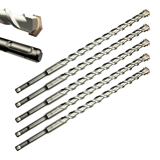 Direko SDS Plus Rotary Hammer Drill Bits 5-Piece Carbide-Tipped for Masonry，Concrete,Brick Granite etc (HD-A5/8 x12-5)