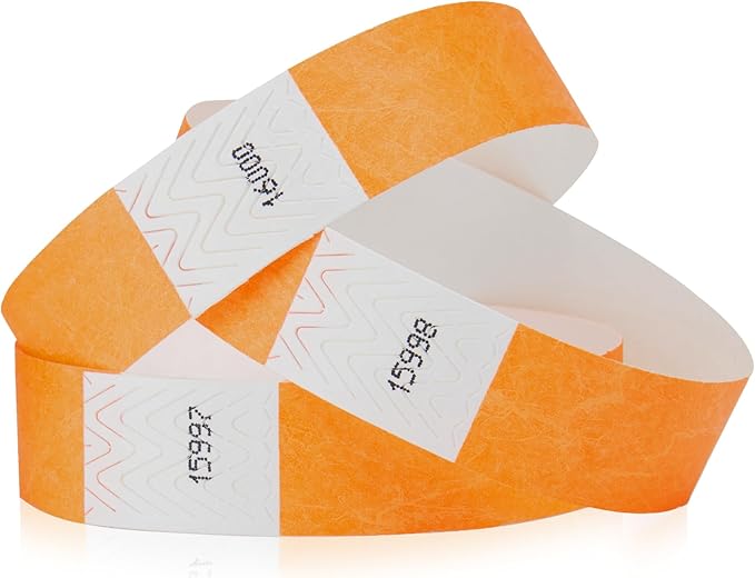 1,000 WristCo Goldenrod Tyvek Wristbands for Events - Comfortable Tear Resistant Paper Bracelets ID Wrist Bands for Concerts Festivals Admission Party Identification