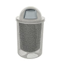RDT-P-Gry Heavy Duty Round Trash Receptacle with Dome Top, Liner Included, 32 Gallon, Gray, Made in America