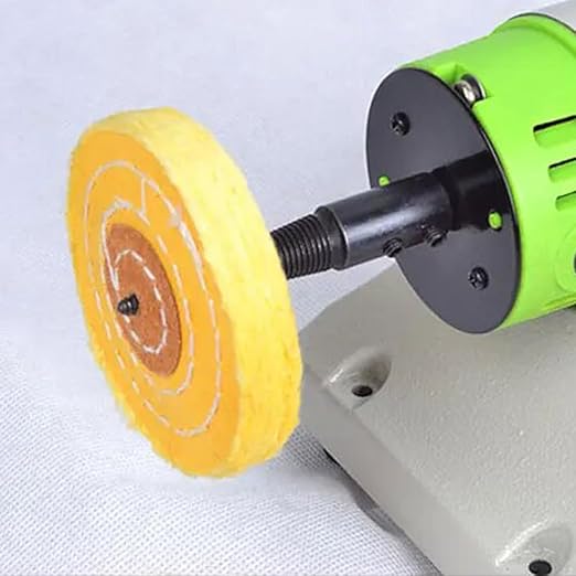 𝐉𝐔𝐍𝐋𝐈𝐗𝐍 4 Inch Abrasive Buffing Wheel, 1/2 Inch Arbor Hole Cotton/Denim/Sisal Polishing Wheel for Bench Grinder (Pack of 5)
