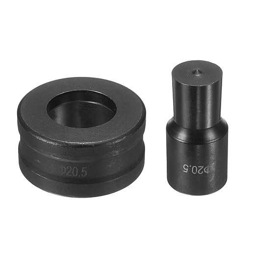 HARFINGTON Hydraulic Hole Punch Die Φ20.5mm Round Hole 40Cr Steel Electric Punching Kit for CH70 Electric Punching Machine, Black