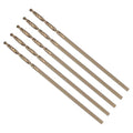 Drill Bit, #60 Cutting Diameter, 4341 HSS Gold Finish 118° Cutting Angle Number Jobber Bits - (Applications: for Drilling Soft Metal Plastic Wood), 5-Pieces