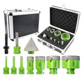 Diamond Core Drill Bits Set - 10pcs Tile Hole Saw Kit 6/8/10/25/35/50/65mm with 2" Diamond Beveling Chamfer Bits for Porcelain Ceramic Tile Granite Marble