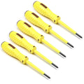 Fielect 5pcs Circuit Tester, Voltage Tester Pen Screwdriver Electric Test Detector, Phillips Screwdriver Test Pencil 100-500V