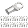 SELTERM 25pcs 1/0 AWG 1/2" Stud Marine Grade Tinned Copper Battery Cable Lugs, 0 Gauge Ring Terminals, UL Wire Lugs Electrical Cable Ends, Terminal Connectors