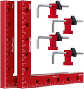 Fivepears 2 Pack 90 degree positioning square clamps set for woodworking, 7.1" x 7.1"(18 x 18cm) aluminum precision right angle corner clamp for square picture frame tool box cabinet drawer and wood