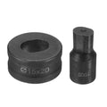 HARFINGTON Hydraulic Hole Punch Die Φ15×20mm Oval Hole 40Cr Steel Electric Punching Kit for CH70 Electric Punching Machine, Black