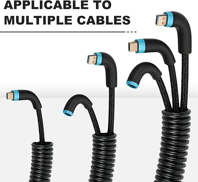 50FT 1/4 inch Split Wire Loom Tubing Kit with 2 Clamps - Flexible Abrasion Resistant Conduit for Automotive, Mechanical Cable Protection