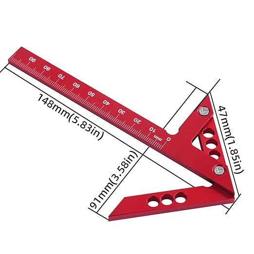 Center Finder Woodworking, Center Finder Tool, 45 Degree Scribe Tool, Aluminum Alloy Round Bar for Wood, Precise Measurements, Drill Press