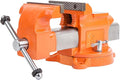 Forward Bench Vise 6 Inch Ductile Iron Bench Vice with 360 Degree Swivel Base and Channel Steel Guide Bar 30606 (6")