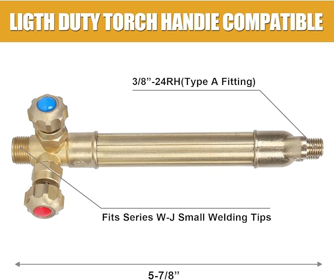 Oxy Acetylene Torch Kit, 30V Portable Cutting Torch Kit, Portable Oxygen Acetylene Welder with Long Pipe, Gauge, Medium Duty Gas Welding Outfit Tote Kit (Without Tanks) Red
