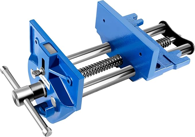 7 Inch Woodworking Vise, Heavy-Duty Cast Iron Wood Working Vise Quick Release Lever for Workshop and Home Use