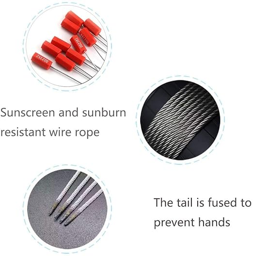 1000 Security Cable Seals Numbered Steel Wire Cable Tags Tamper Proof Wire Seals
