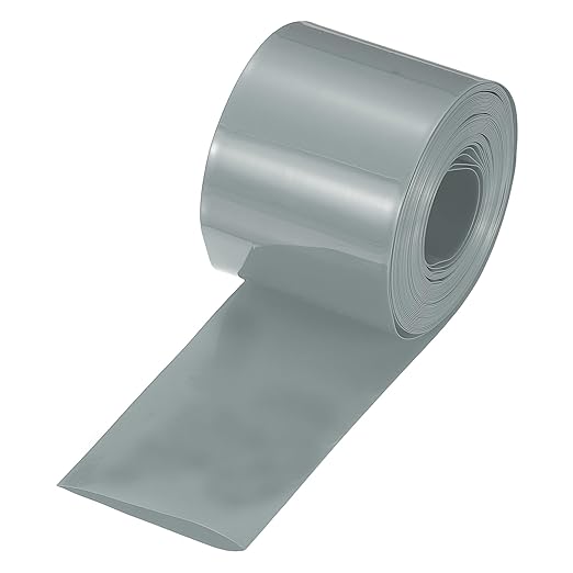 MECCANIXITY Battery Wrap PVC Heat Shrink Tubing 26mm Dia 43mm Flat 20 Feet(6meters) Silver Gray Good Insulation for Battery Pack