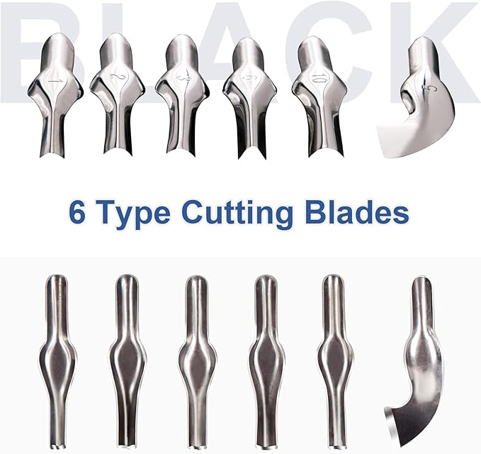 Falling in Art Linoleum Block Cutters - 6 Different Shaped Lino Cutters, Assorted Blades for Printmaking, Precision Carvings(2 Set)